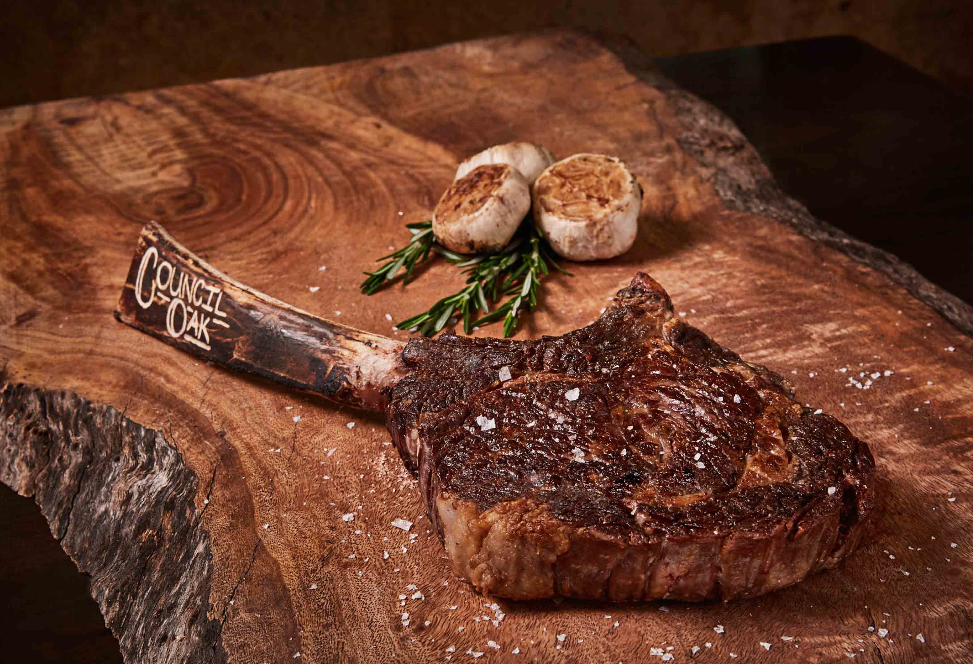 Long Bone Ribeye at Council Oak Steaks & Seafood