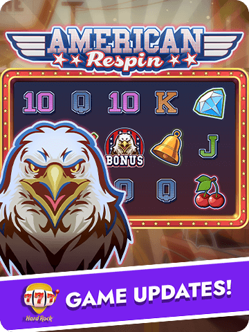 American Respin Greentube slot game in Hard Rock Jackpot Casino