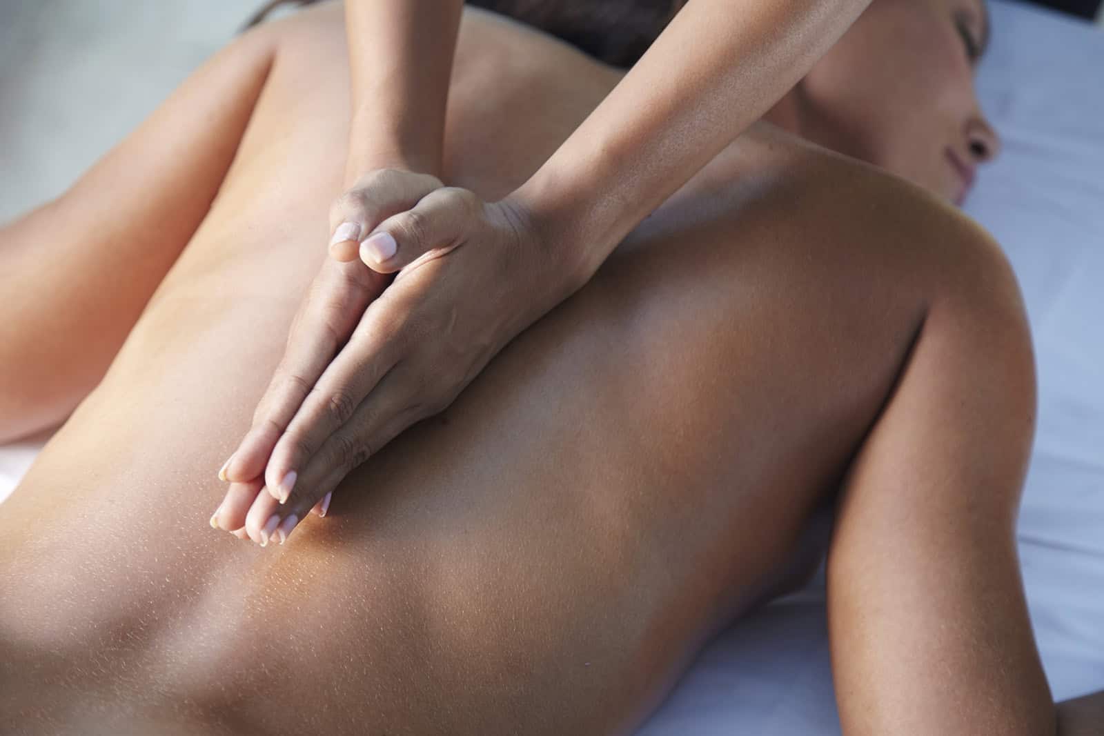 a person receiving a massage