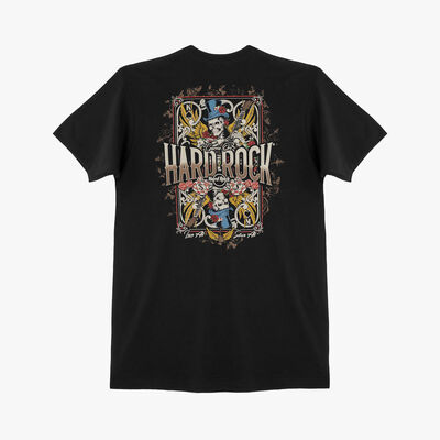 Men's Casino Skeleton Card Tee